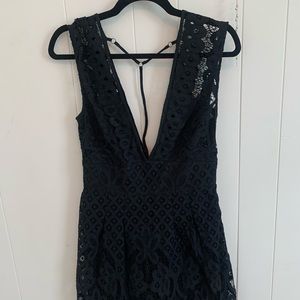 Free People || Deep V Lace Dress